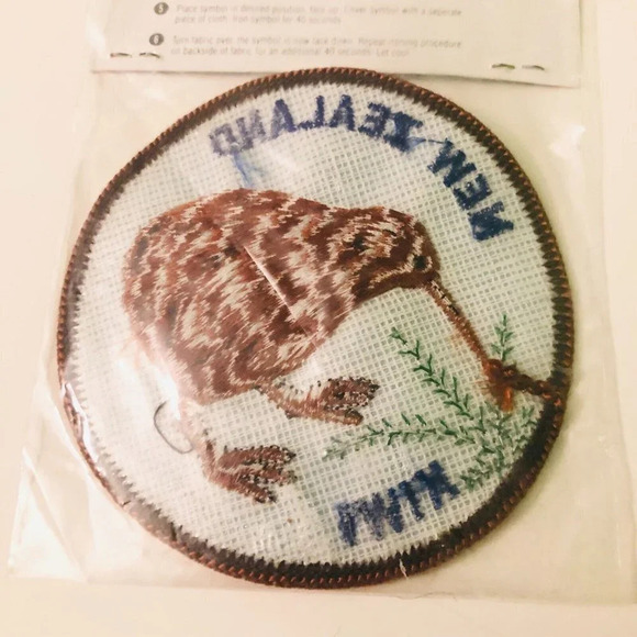 Vtg New  Zealand Kiwi Patch Embroidered Badge Iron On - Picture 5 of 10